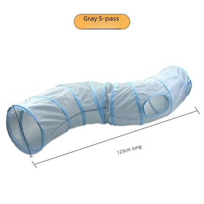 650g Rainbow Cat Toy Tunnel Playground Cats Scratching Running Interactive Teaser Toy Kittens Adult Cats