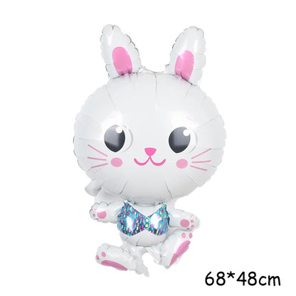 Cartoon Animal Rabbit Deer Foil Balloon Kids Gifts Birthday Party Jungle Animal Theme Decoration Squirrel Fox Bear Helium Globos