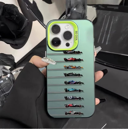 Fashion Luxury Formula Racing Pattern Phone Case For iPhone 17 Air 16 Pro Max 15 14 Plus 13 12 11 Shockproof Silicone Back Cover