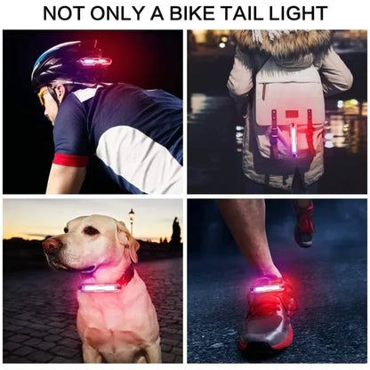 Bicycle Tail Light USB Rechargeable Bike Taillight Solar Power Long Endurance Cycling Rear Lamp Bright Mtb Warning Flashlight