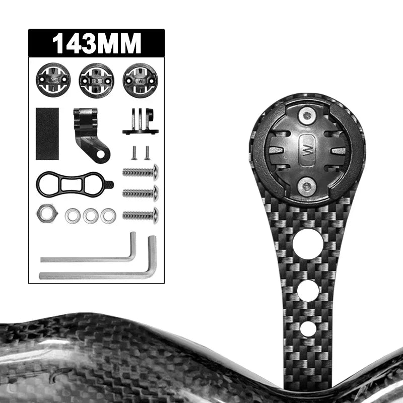 BUCKLOS Carbon Bike Speedometer Holder Road Gravel Bicycle Computer Mount Speedometer Bracket for Garmin Cycling Accessories
