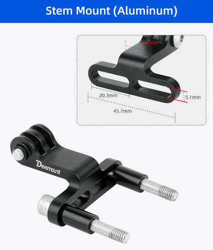 Bicycle Headlight Stand Mount W/ Gopro Interface MTB LED Lamp Bracket for Rockbros QD-250 YQ200/400 Blackbird L1