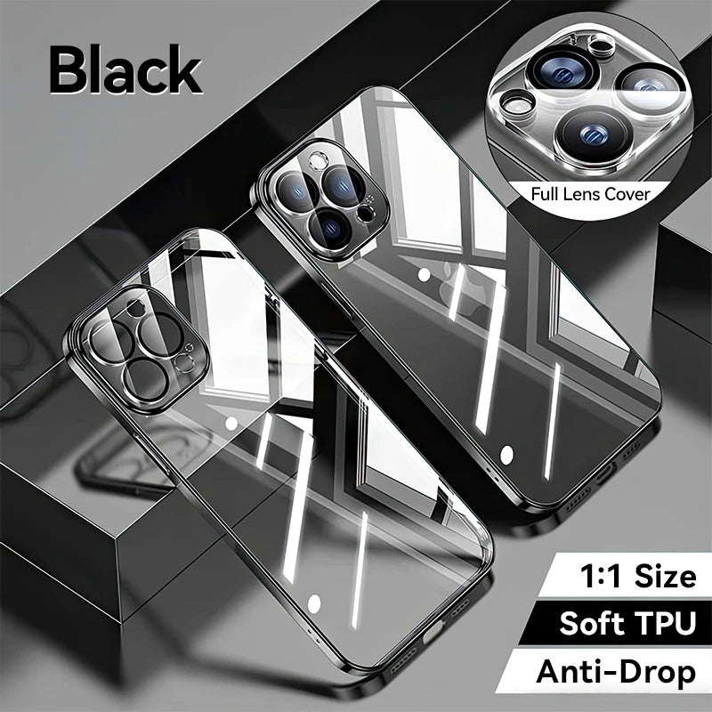 Joyroom Case For iPhone 16 Pro Max Anti-drop Transparent Cover For iPhone 16 15 14  Pro Max Shockproof Case With Len Protection