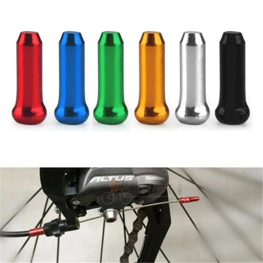30/50/100Pcs Multiple Colors Aluminum Alloy Bicycle Brake Shifter Inner Cable Tips Wire End Cap Cable Line Core Cap Cover Gear