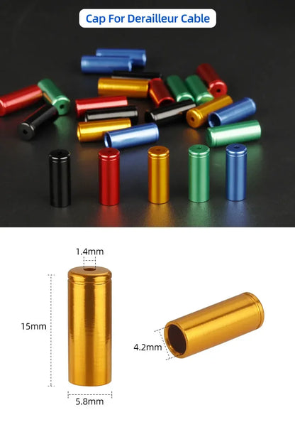 5mm Alloy Bicycle Brake Cable End Cap Housing Ferrules 4mm MTB Road Bike Derailleur Shifter Line End Crimps