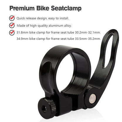 Bike Seat Post Clamp Quick Release Aluminum Alloy Bicycle Seatpost Saddle Lock MTB 31.8mm 34.9mm Cycling Accessories