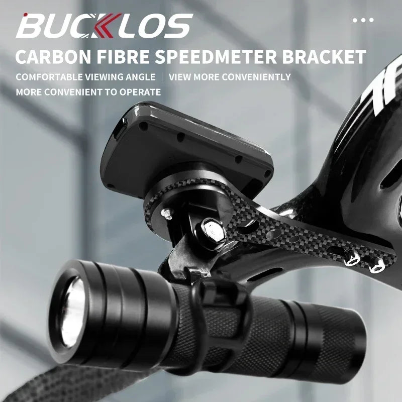 BUCKLOS Carbon Bike Speedometer Holder Road Gravel Bicycle Computer Mount Speedometer Bracket for Garmin Cycling Accessories