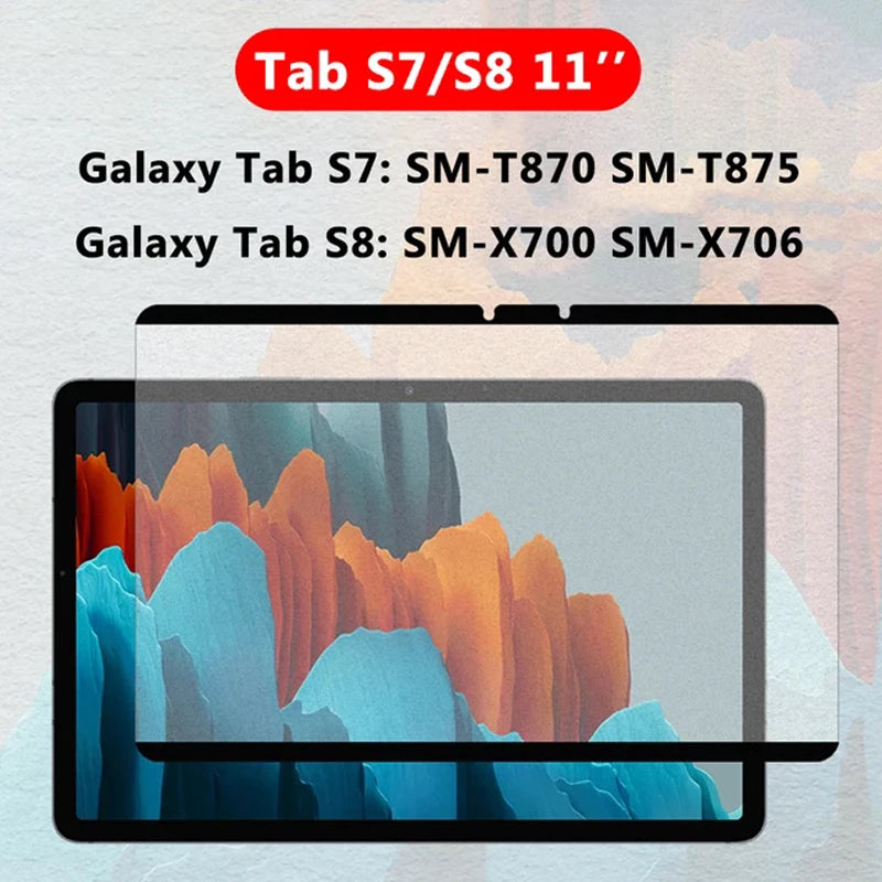 Paper Feel Reusable Magnetic Screen Protector For Samsung Galaxy Tab A9 A8 S6 Lite S7 S8 S9 FE Plus Matte Frosted Writing Film