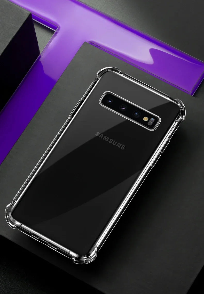 Luxury Silicone Case For Samsung Galaxy S25 S24 S20 FE S10 S9 S8 Plus S10E Note 8 9 10 Lite Transparent Soft Shockproof Case