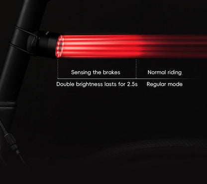 ROCKBROS Bicycle Tail Light Smart Brake Sensing Rear Bike Light Aluminum Waterproof Type-C MTB Road Warning Cycling Taillight