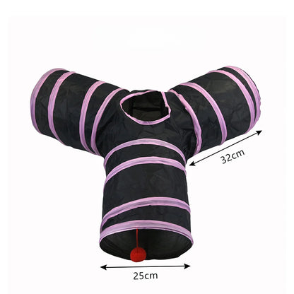 650g Rainbow Cat Toy Tunnel Playground Cats Scratching Running Interactive Teaser Toy Kittens Adult Cats
