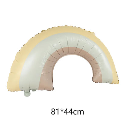 Cute Matte Rainbow Cake Bear Foil Balloon Kids Adult Birthday Party Decorations Cartoon Bow Candy Ice Cream Balloons Globos