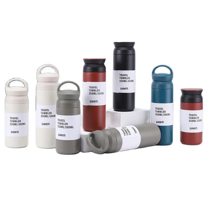 New 350ml 480ml Steel Water Thermos Cup Cute Tumbler Portable Insulated Vacuum Flask