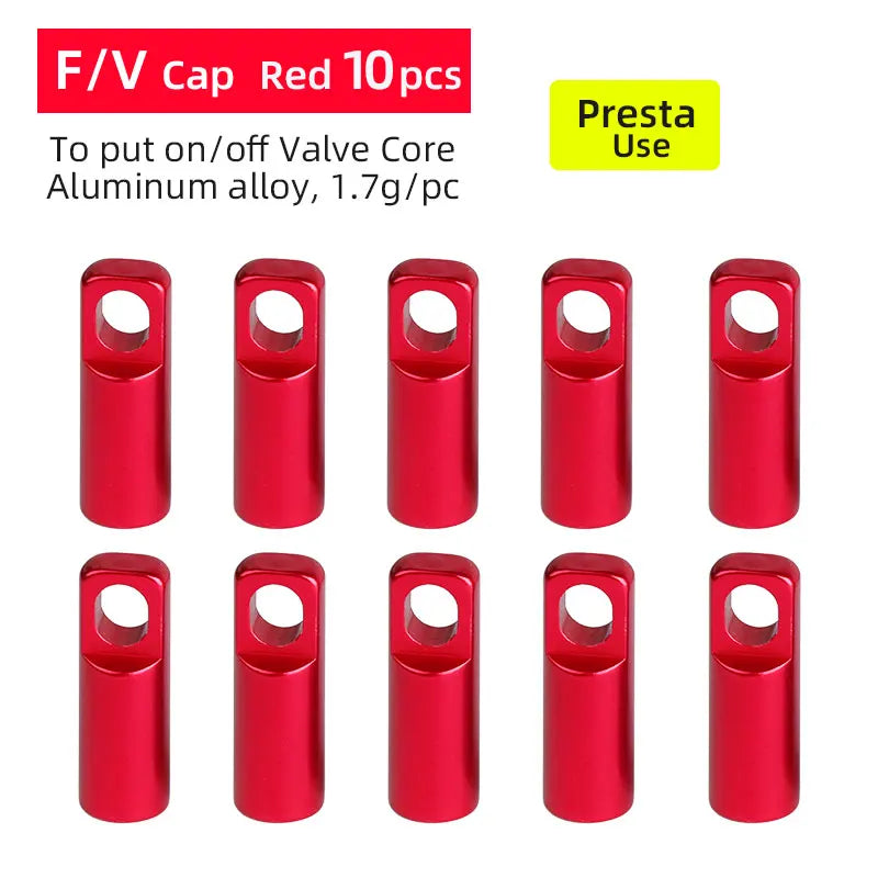 Deemount 2 in 1 Presta Caps F/V Valve Core Overhaul Install Tool CNC Anodized Alloy Light Weight Bicycle Valve Nipple 10/4/2PCS