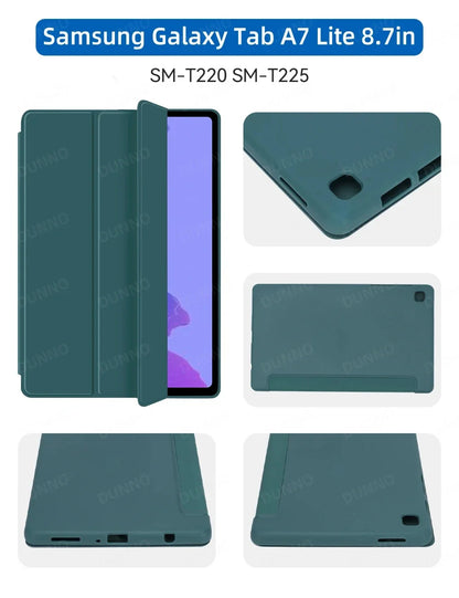 Case Fit Samsung Galaxy Tablet Case for S6 lite Tab A9 A8 A7 S7 S8 S9 and Plus FE Smart Auto Sleep Wake Function Silicone Cover