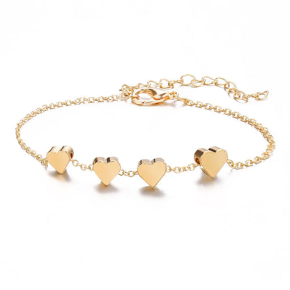Y2K Zircon Ins Bracelets for Women Korean Fashion Sweet Girls Sparkling Hollow Heart Delicate Chain Bracelet Party Jewelry Gifts