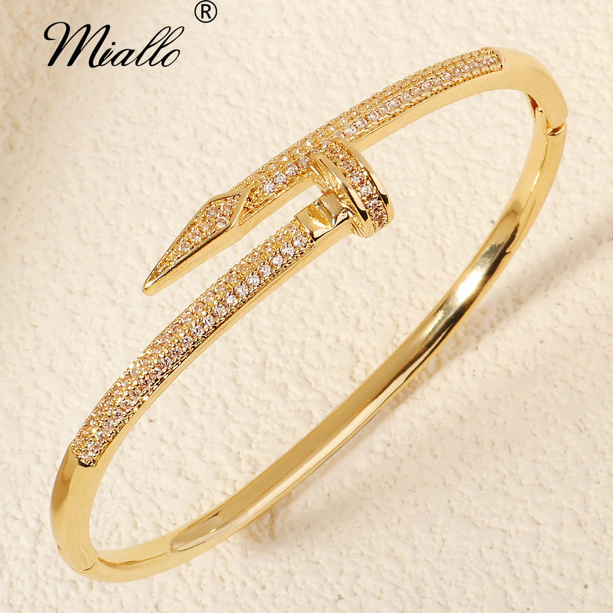 Copper With Zirconium Opening Female Simple Trendy Bracelet Women's Stainless Steel Jewelry Luxury Gifts for Girlfriends