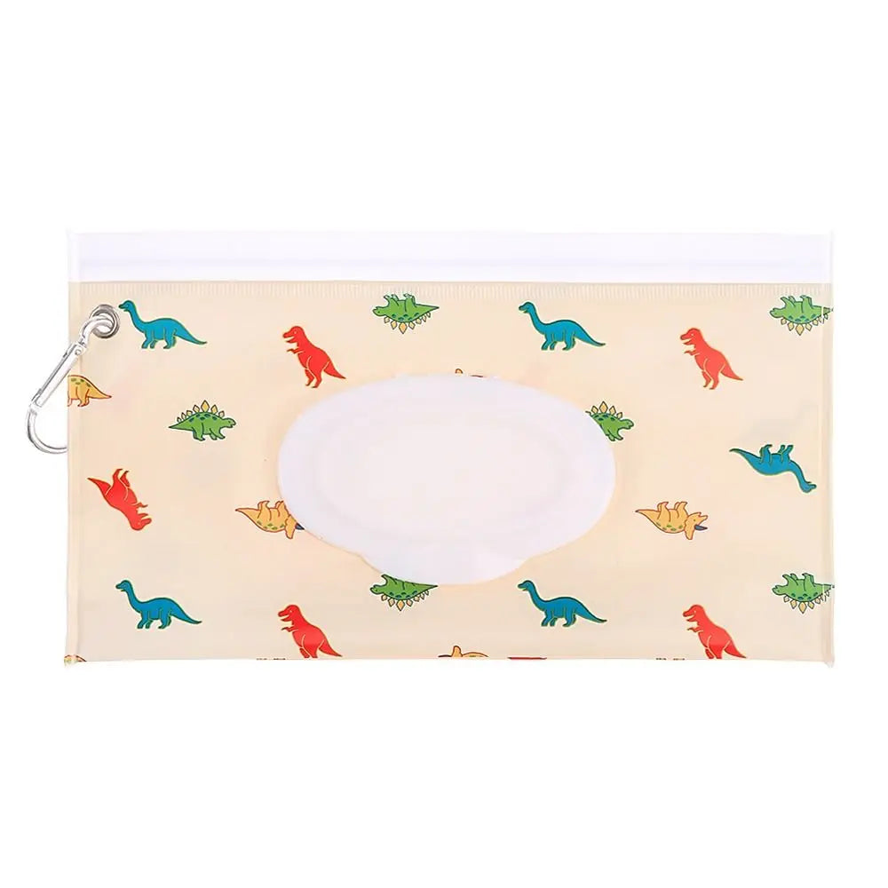 EVA Baby Wet Wipe Pouch Portable Buckle Wipes Holder Case Flip Cover Snap-Strap Reusable Refillable Wet Wipe Bag Outdoor