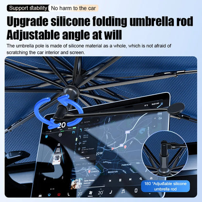 Car Sunshade Windshield Umbrella with 360°Rotation Bendable Handle Front Window Sun shade UV Protection Summer Car Accessories