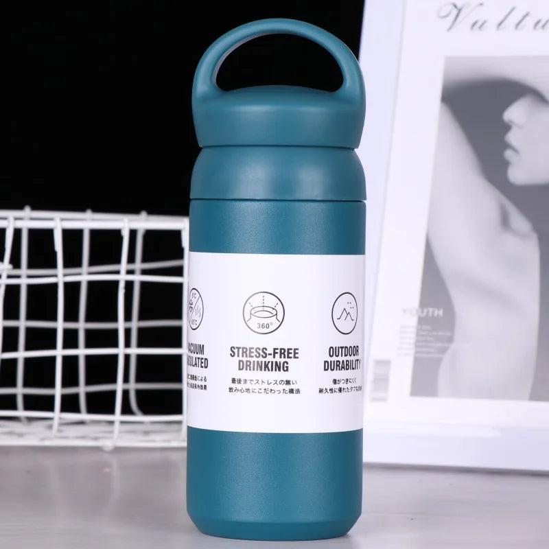 New 350ml 480ml Steel Water Thermos Cup Cute Tumbler Portable Insulated Vacuum Flask