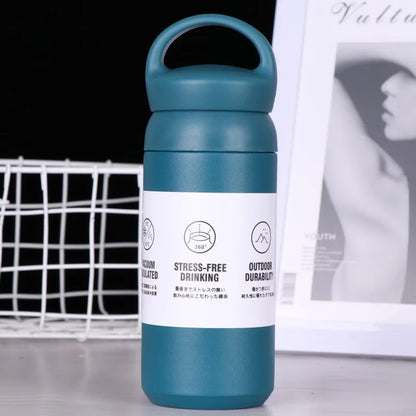 New 350ml 480ml Steel Water Thermos Cup Cute Tumbler Portable Insulated Vacuum Flask