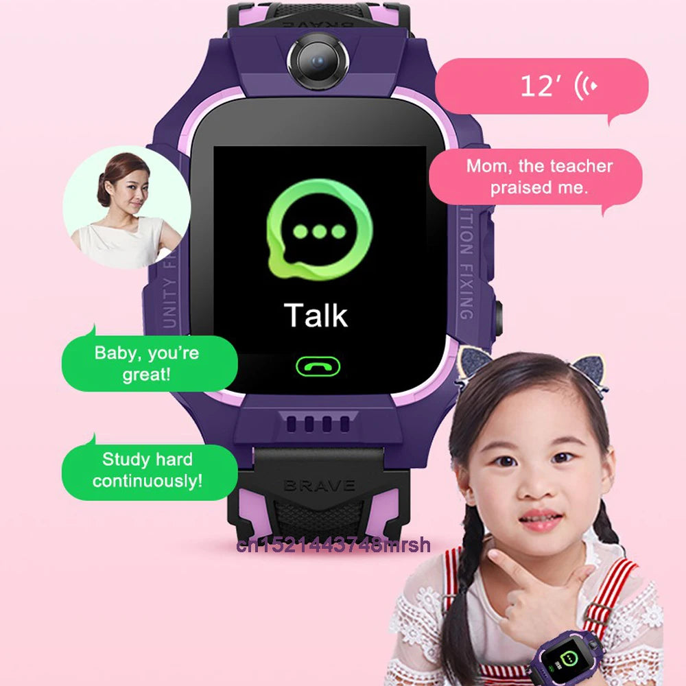 2G Smart Watch Kids LBS SOS Phone Watch IP67 Waterproof Remote Photo Voice Chat Smartwatch Compatible For Ios Android Child Gift