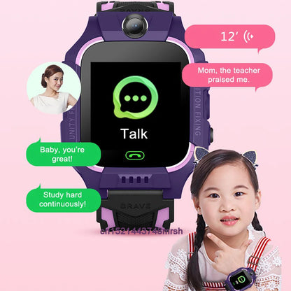 2G Smart Watch Kids LBS SOS Phone Watch IP67 Waterproof Remote Photo Voice Chat Smartwatch Compatible For Ios Android Child Gift
