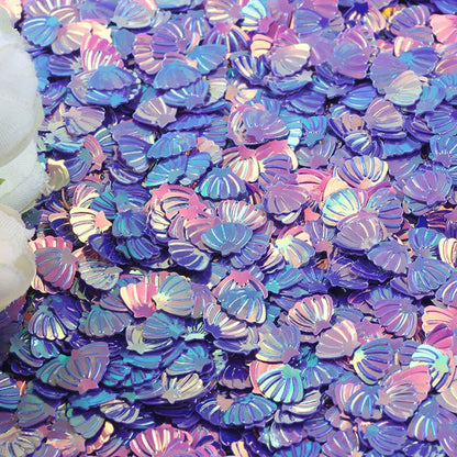 15g/Pack Iridescent Shining Shell Confetti Glitter DIY Supplies Baby Shower Girls Mermaid Birthday Party Decorations DIY Favors