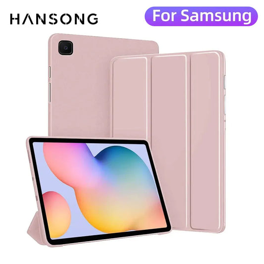 Case Fit Samsung Galaxy Tablet Case for S6 lite Tab A9 A8 A7 S7 S8 S9 and Plus FE Smart Auto Sleep Wake Function Silicone Cover