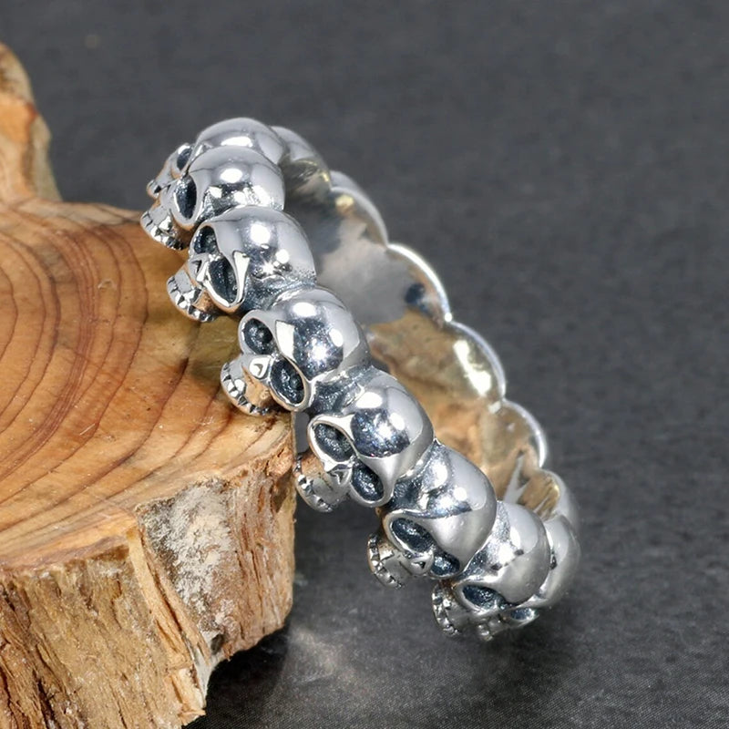 Punk Skull Ring for Men/Women Anti Metal Color Hip Hop Girls Boys Cool Finger Accessories Personality Gift Hot Jewelry