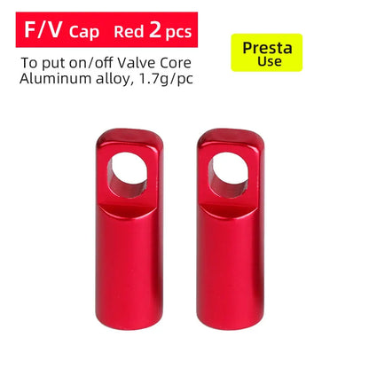 Deemount 2 in 1 Presta Caps F/V Valve Core Overhaul Install Tool CNC Anodized Alloy Light Weight Bicycle Valve Nipple 10/4/2PCS