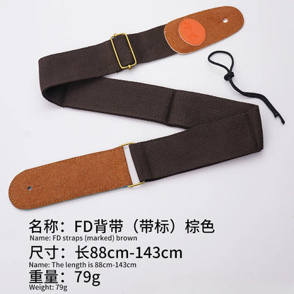 1pc Embroidery Guitar Strap Leather Acoustic Electric Guitar Widening Straps Folk Classical Wooden Guitars Shoulder Belt