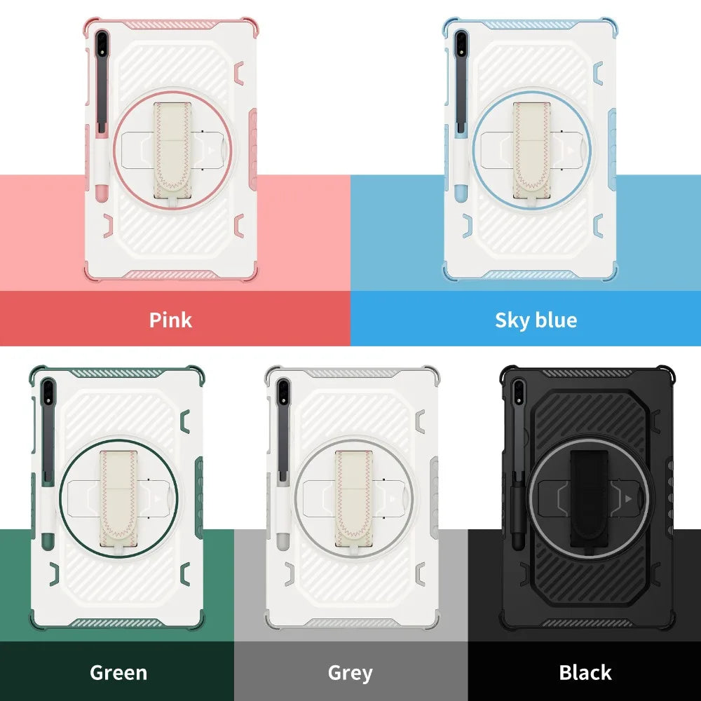 Funda Tablet Cover for Samsung Galaxy Tab S7 S8 S9 11inch Rotation Stand Case for Galaxy Tab S7FE S7+ S8+ S9Plus 12.4inch Case