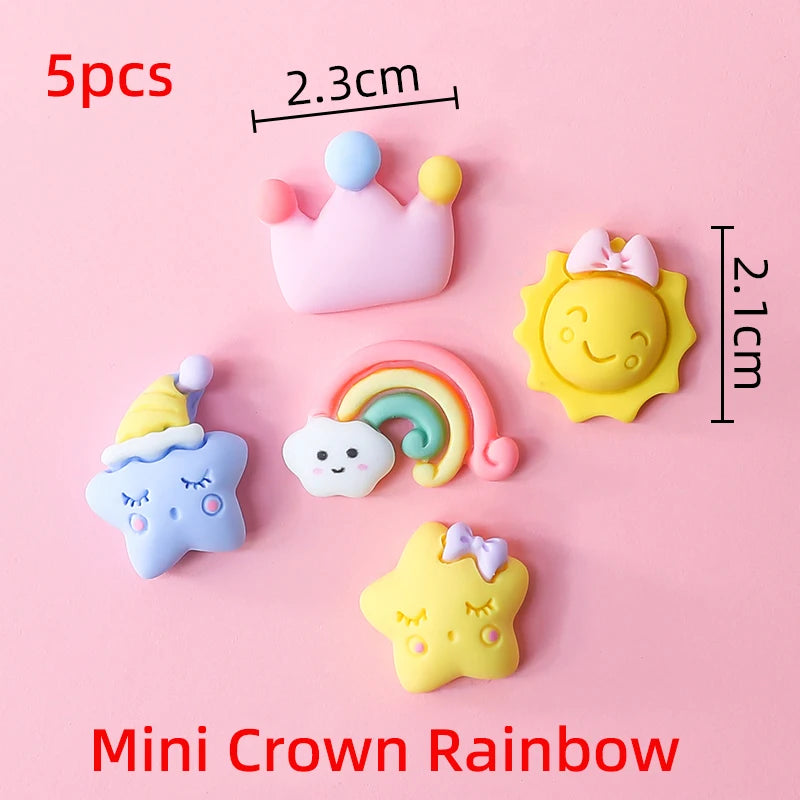 9 pcs unicorn rainbow cake topper unicorn with rainbow clouds stars Happy birthday cake decorations for girls one year old party