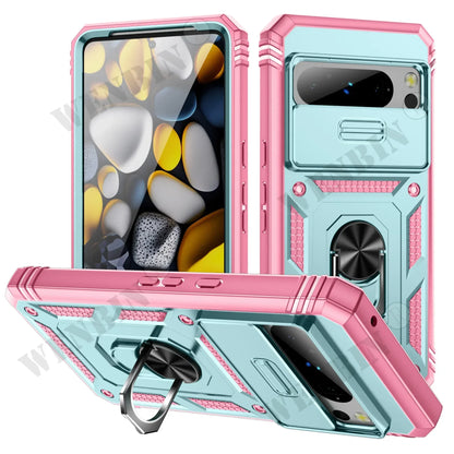 Case For Google Pixel 9 8 Pro 8 6 Pro 8A 7A  Google Pixel 9 Pro XL Heavy Duty With Camera 360 Degree Kickstand Cover