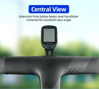 Bicycle Integrated Handlebar Computer Bracket for Garmin Bryton Wahoo Road Bike Speedometer Headlight Carbon Fiber Mount Stand
