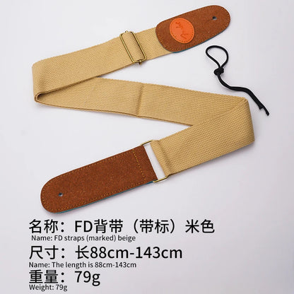 1pc Embroidery Guitar Strap Leather Acoustic Electric Guitar Widening Straps Folk Classical Wooden Guitars Shoulder Belt