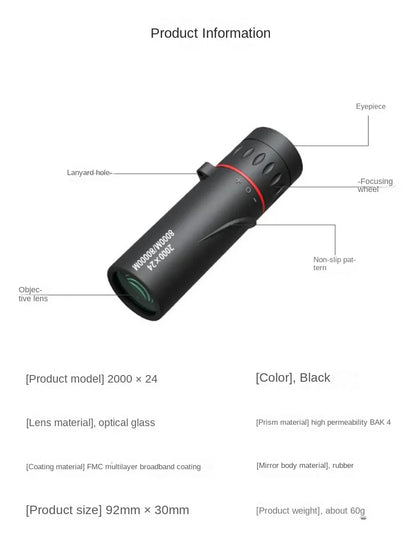 1pc Classic Style High Definition Monocular Telescope,Portable,for Outdoor Camping,Hunting,Travel,for Essential Travel Accessory