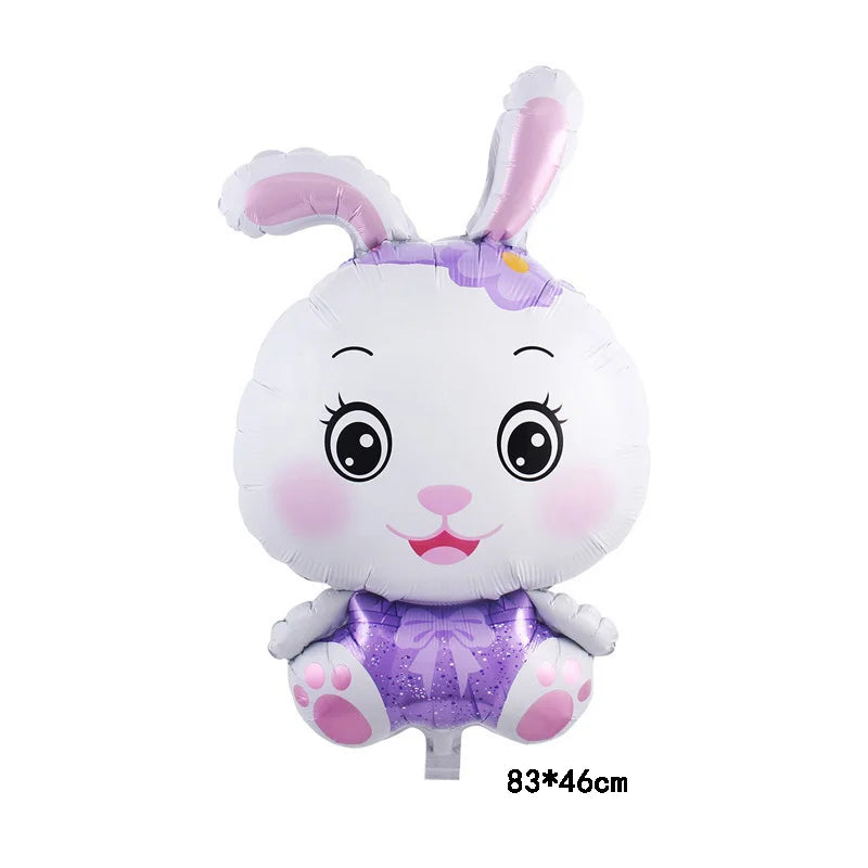 Cartoon Animal Rabbit Deer Foil Balloon Kids Gifts Birthday Party Jungle Animal Theme Decoration Squirrel Fox Bear Helium Globos