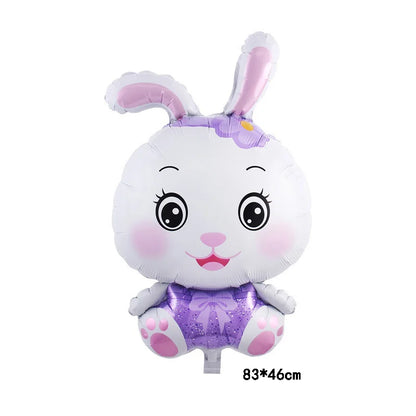 Cartoon Animal Rabbit Deer Foil Balloon Kids Gifts Birthday Party Jungle Animal Theme Decoration Squirrel Fox Bear Helium Globos