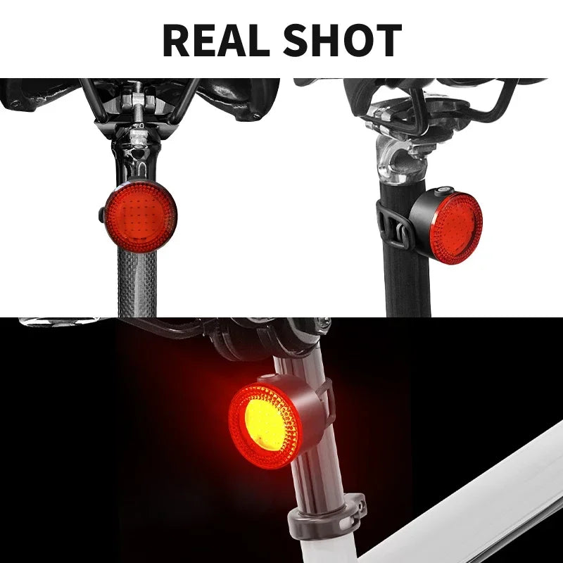BUCKLOS COB Bike Taillights Headlight USB Rechargeable Bicycle Safety Warning Light MTB LED Front Rear Lantern Cycling Lamp Set