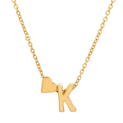 26 English Initial Letter Bracelets for Lovers Women Men DIY Personalized Name Alloy Heart-shaped Bracelets Jewelry Anniversary