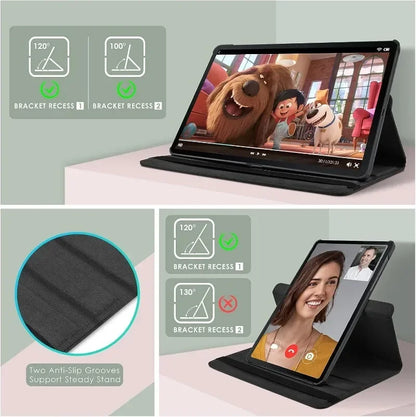 360 Rotating Case for Samsung Galaxy Tab S10+S9 Ultra 14.6 S8 Plus 12.4 S7 FE 11 Tablet Cover X900 X916 X800 X810 T730 T970 Case