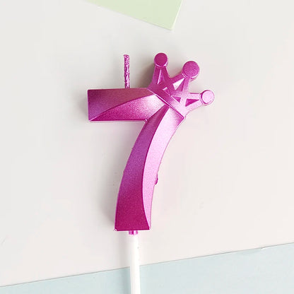 Happy Birthday Cake Crown Digital Candle Crown Children's Party Decoration Ornaments Opera Digital Celebration Candle