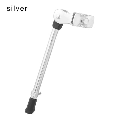 Heavy Kick Stand Duty Adjustable Mountain Bike Bicycle Cycling Prop Side Rear Alloy Kick Stand Bicycle Parts Sports Black Silver