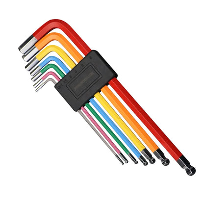 7Pcs Bicycle Hex Key Set Colorful Hexagon Spanner Flat Ball Opening Wrench MTB Road Bike Repair Tool Kit 1.5/2/2.5/3/4/5/6mm