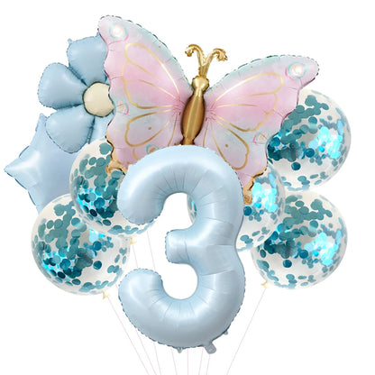 Butterfly Balloons 5th Birthday Decor for Girls Pink Butterfly Foil Balloons for Butterfly Themed Party Wedding Birthday Decors
