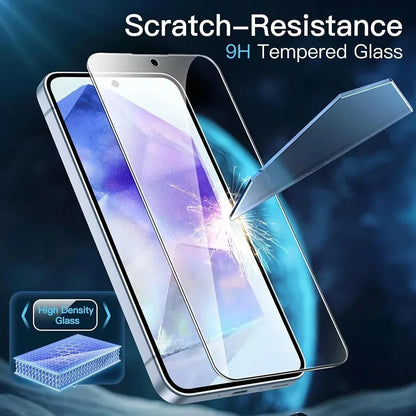 2Pcs Tempered Glass For Samsung Galaxy A13 A55 A35 A25 A15 A53 A73 Screen Protector for Galaxy A05 A14 A24 A34 5G A41 A54 A80