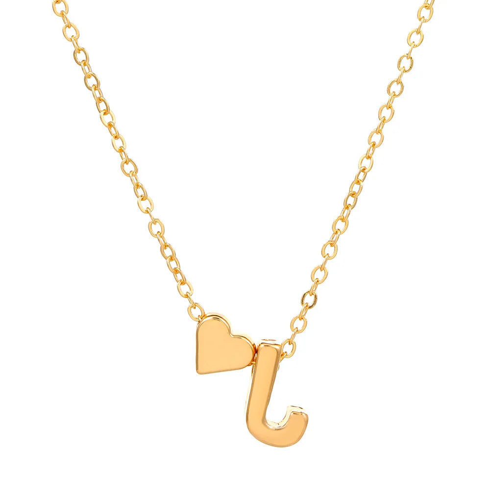 26 English Initial Letter Bracelets for Lovers Women Men DIY Personalized Name Alloy Heart-shaped Bracelets Jewelry Anniversary