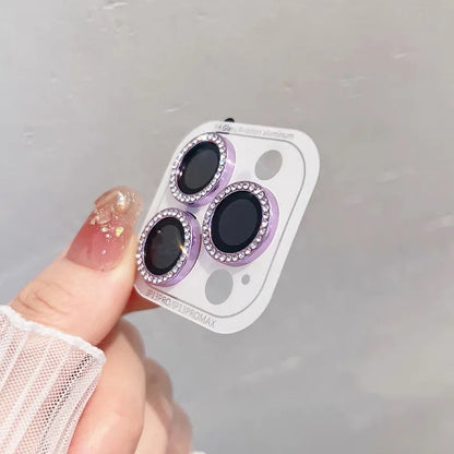 2-3Pcs Diamond Camera Lens Protector For IPhone 12 13 14 15 16 Pro Max Back Mini Cover Lens Ring Glass For IPhone 14 15 Plus Fil